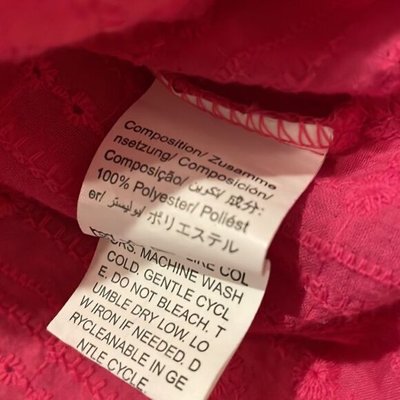 Bubblegum pink polyester blouse - Picture 6 of 6